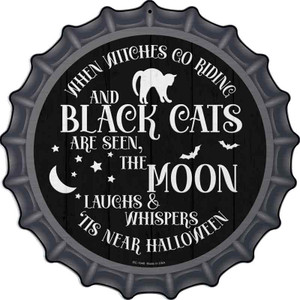 The Moon Whispers Tis Near Halloween Wholesale Novelty Metal Bottle Cap Sign