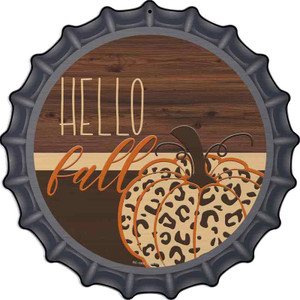 Hello Fall Pumpkin Wholesale Novelty Metal Bottle Cap Sign