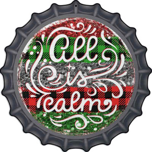 All Is Calm Christmas Wholesale Novelty Metal Bottle Cap Sign