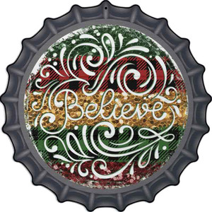 Believe Christmas Wholesale Novelty Metal Bottle Cap Sign