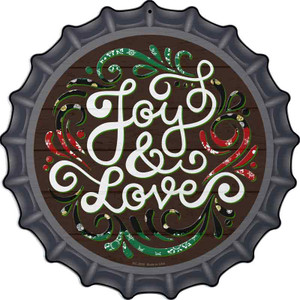 Joy and Love Christmas Wholesale Novelty Metal Bottle Cap Sign