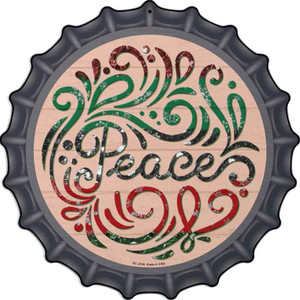 Peace Christmas Wholesale Novelty Metal Bottle Cap Sign
