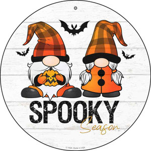 Spooky Season Gnomes Wholesale Novelty Metal Circle Sign
