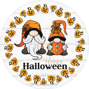 Happy Halloween Pumpkin Spooky Gnomes Wholesale Novelty Circle Coaster Set of 4