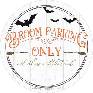 Broom Parking Only Wholesale Novelty Circle Coaster Set of 4