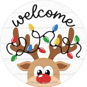 Welcome Reindeer Wholesale Novelty Circle Coaster Set of 4