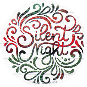 Silent Night Christmas Wholesale Novelty Circle Coaster Set of 4