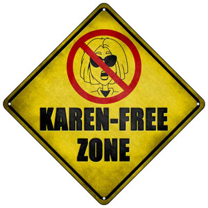 Karen Free Zone Wholesale Novelty Metal Crossing Sign