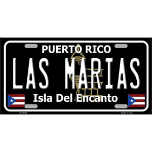 Las Marias Puerto Rico Black Wholesale Novelty Metal License Plate