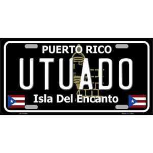 Utuado Puerto Rico Black Wholesale Novelty Metal License Plate