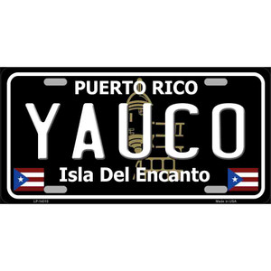 Yauco Puerto Rico Black Wholesale Novelty Metal License Plate