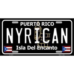 Nyrican Puerto Rico Black Wholesale Novelty Metal License Plate