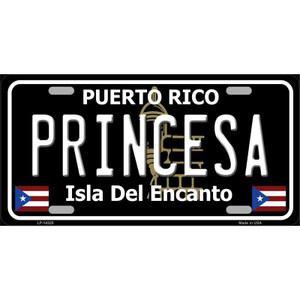 Princesa Puerto Rico Black Wholesale Novelty Metal License Plate