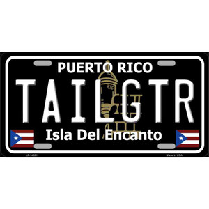 Tailgtr Puerto Rico Black Wholesale Novelty Metal License Plate