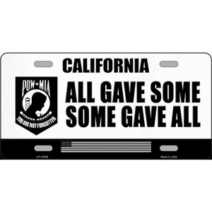 California POW MIA Some Gave All Wholesale Novelty Metal License Plate