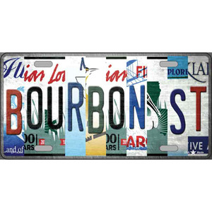 Bourbon St License Plate Art Wholesale Novelty Metal License Plate