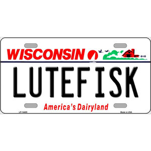 Lutefisk Wisconsin Wholesale Novelty Metal License Plate