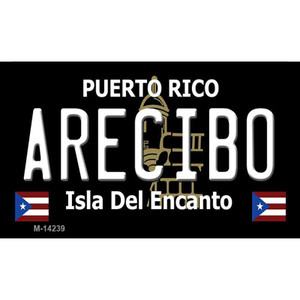 Arecibo Puerto Rico Black Wholesale Novelty Metal Magnet