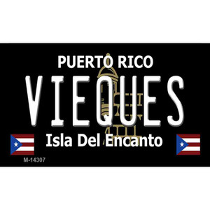 Vieques Puerto Rico Black Wholesale Novelty Metal Magnet