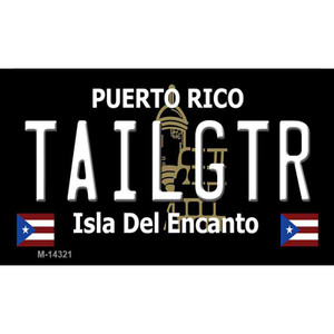 Tailgtr Puerto Rico Black Wholesale Novelty Metal Magnet