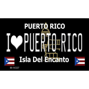 I Love Puerto Rico Black Wholesale Novelty Metal Magnet