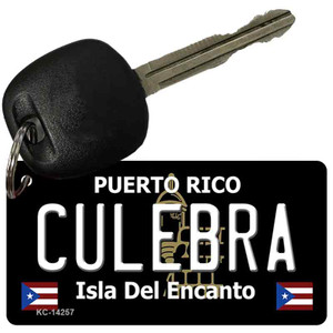 Culebra Puerto Rico Black Wholesale Novelty Metal Key Chain