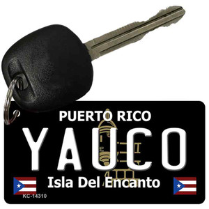 Yauco Puerto Rico Black Wholesale Novelty Metal Key Chain