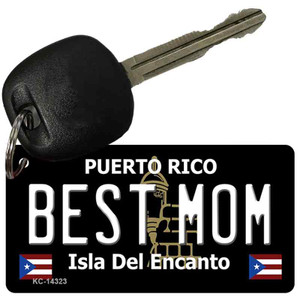 Best Mom Puerto Rico Black Wholesale Novelty Metal Key Chain