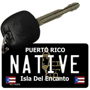 Native Puerto Rico Black Wholesale Novelty Metal Key Chain