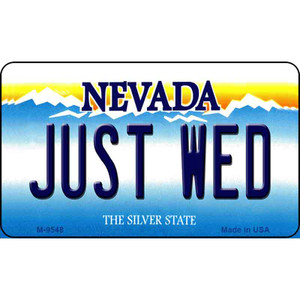 Just Wed Nevada Background Wholesale Novelty Metal Magnet