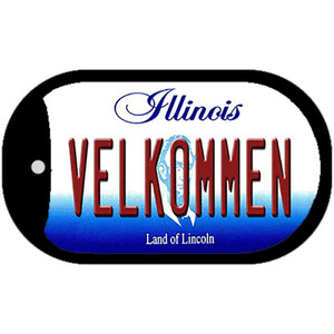 Velkommen Illinois Wholesale Novelty Metal Dog Tag Necklace