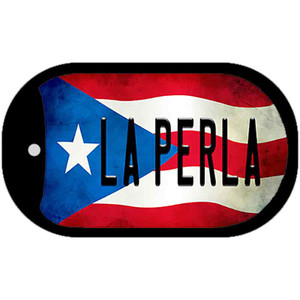 La Perla Puerto Rico Flag Wholesale Novelty Metal Dog Tag Necklace