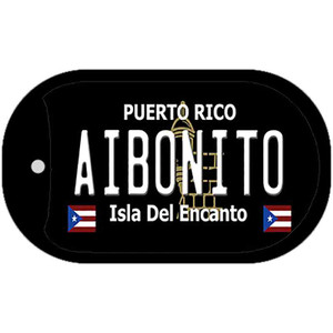 Aibonito Puerto Rico Black Wholesale Novelty Metal Dog Tag Necklace