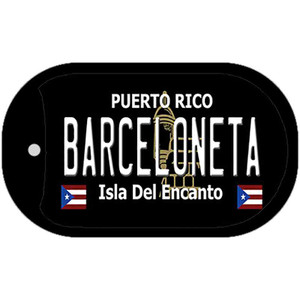 Barceloneta Puerto Rico Black Wholesale Novelty Metal Dog Tag Necklace