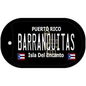 Barranquitas Puerto Rico Black Wholesale Novelty Metal Dog Tag Necklace