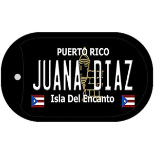 Juana Diaz Puerto Rico Black Wholesale Novelty Metal Dog Tag Necklace