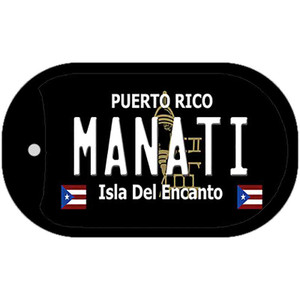 Manati Puerto Rico Black Wholesale Novelty Metal Dog Tag Necklace