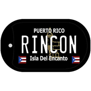 Rincon Puerto Rico Black Wholesale Novelty Metal Dog Tag Necklace