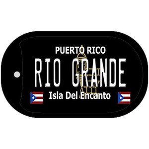 Rio Grande Puerto Rico Black Wholesale Novelty Metal Dog Tag Necklace