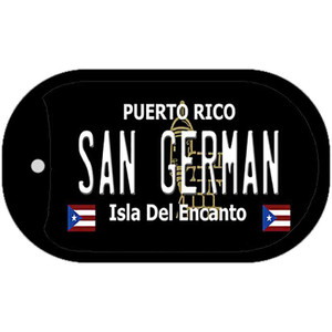 San German Puerto Rico Black Wholesale Novelty Metal Dog Tag Necklace