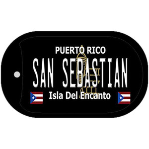 San Sebastian Puerto Rico Black Wholesale Novelty Metal Dog Tag Necklace
