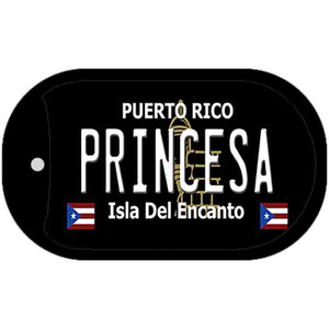 Princesa Puerto Rico Black Wholesale Novelty Metal Dog Tag Necklace