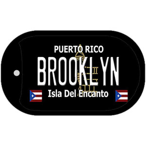 Brooklyn Puerto Rico Black Wholesale Novelty Metal Dog Tag Necklace