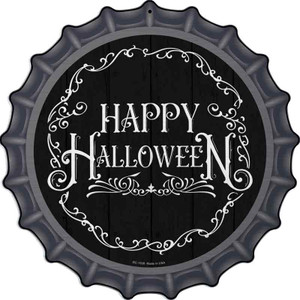 Happy Halloween Black Wholesale Novelty Metal Bottle Cap Sign
