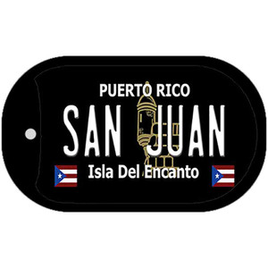 San Juan Puerto Rico Black Wholesale Novelty Metal Dog Tag Necklace