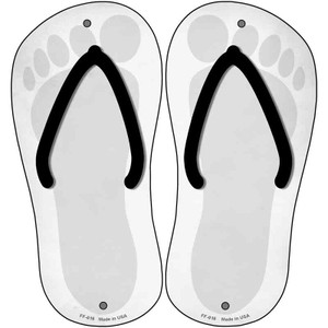 White Solid Wholesale Novelty Metal Flip Flops (Set of 2)