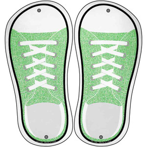 Lime Green Glitter Wholesale Novelty Metal Shoe Outlines (Set of 2)
