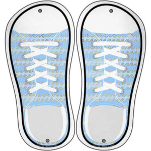 Baby Blue Waves Wholesale Novelty Metal Shoe Outlines (Set of 2)