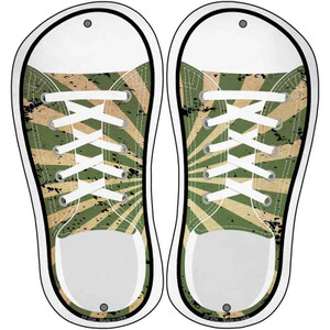 Green|Tan Sun Rays Wholesale Novelty Metal Shoe Outlines (Set of 2)