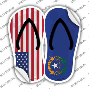 USA|Nevada Flag Wholesale Novelty Flip Flops Sticker Decal
